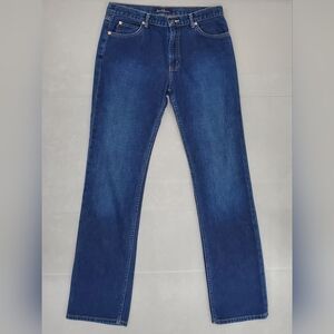 Earl Jeans women's size 31 x 34L mid rise bootcut dark wash faded 100% Cotton